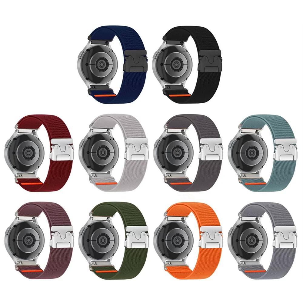 Pulseira de relógio universal de 20mm 22mm para huawei watch 5/gt2 gt3 gt5 pro smartwatch botão elástico paraquedas pulseira de relógio esportivo