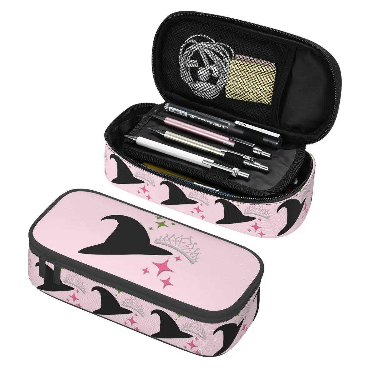 Wicked Elphaba And Glinda Magic Movie Pencil Cases Pen Holder Storage Stationery Supplies Big Capacity Pen Box Pencil Bag