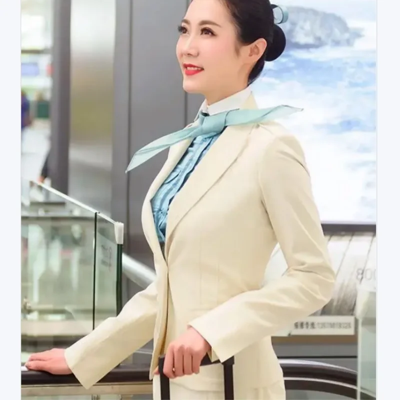 

Корейский весенний блейзер для стюардесс, авиационный пиджак (не юбка)