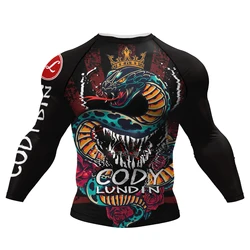 Cody Lundin Men Gym Fitness T-shirts jiu jitsu BJJ Running Rashguard Funny Skeletal Graphic Men Sportswear Boxing Training Tees