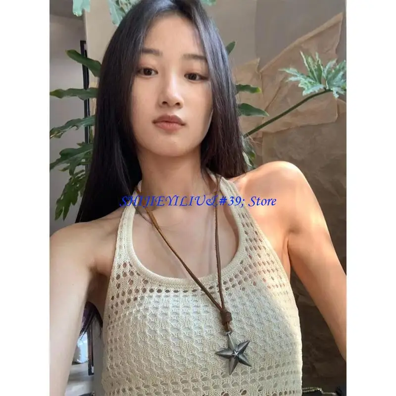 E21F Five-pointed Star Necklace Female Temperament Niche Net Red Collarbone Chain Korean Version Student Simple Jewelry