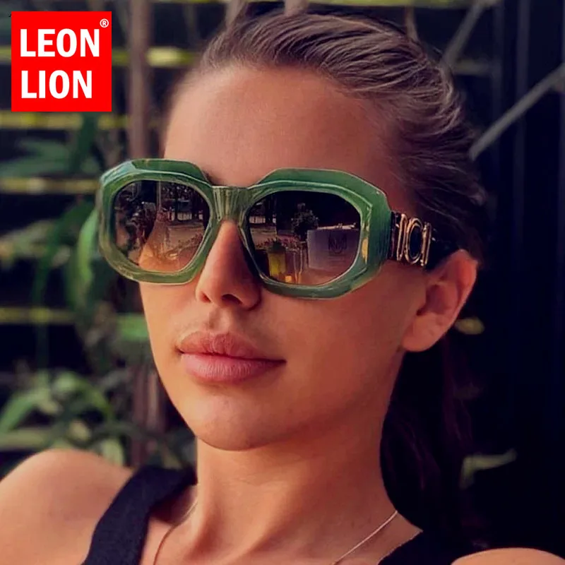 LeonLion 2023 Oversized Sunglasses Women Brand Designer Glasses Personality Irregular Eyewear Women/Men Punk Gafas De Sol Hombre