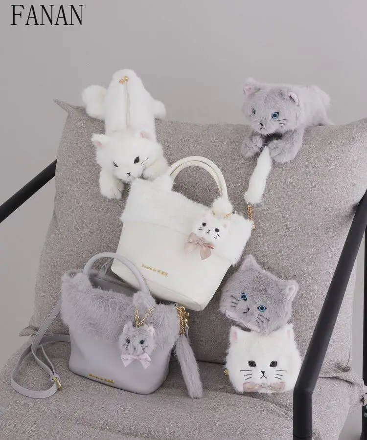 Cosmetic Bags for Women Japanese Style New Cute Cartoon Makeup Bag Kawaii Coin Purse 2026 New Fashion Sweet Plush Pendant