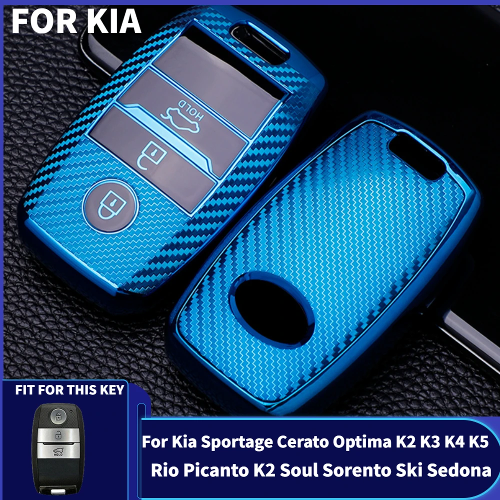 TPU Key Case Cover for Kia Sportage Cerato Optima K2 K3 K4 K5 Rio Picanto K2 Soul Sorento Ski Sedona 2016 Keychain Accessories