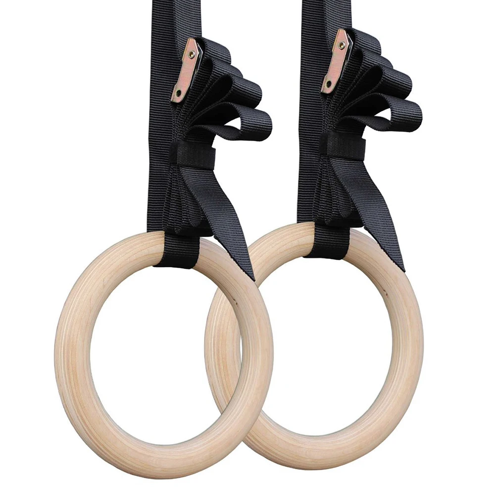 

A Pair of Gymnastic Rings Rings for Full Body Strength and Bodyweight Training Cross-Training Workouts (28mm)