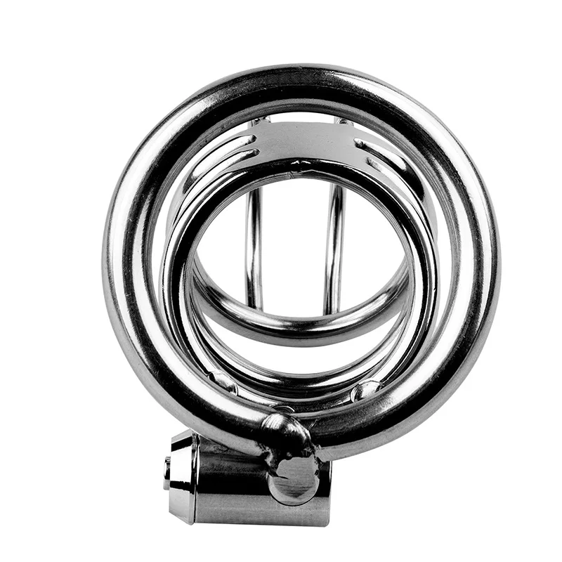 BUYBOOS ذكر العفة قفص معدني BDSM مكافحة الغش العفة جهاز ذكر قفص الديك القضيب مجرى البول قفل BDSM لعبة الجنس الكبار للرجال