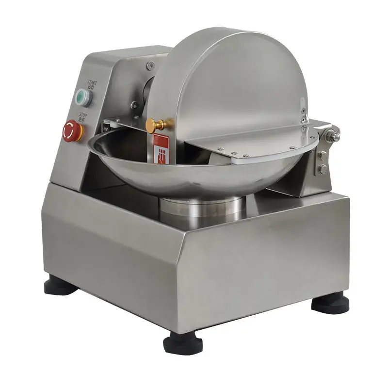 Stainless Steel Table Top Meat Bowl Cutter Vacuum Chicken Meat Cutting Machine Food Processing Machinery