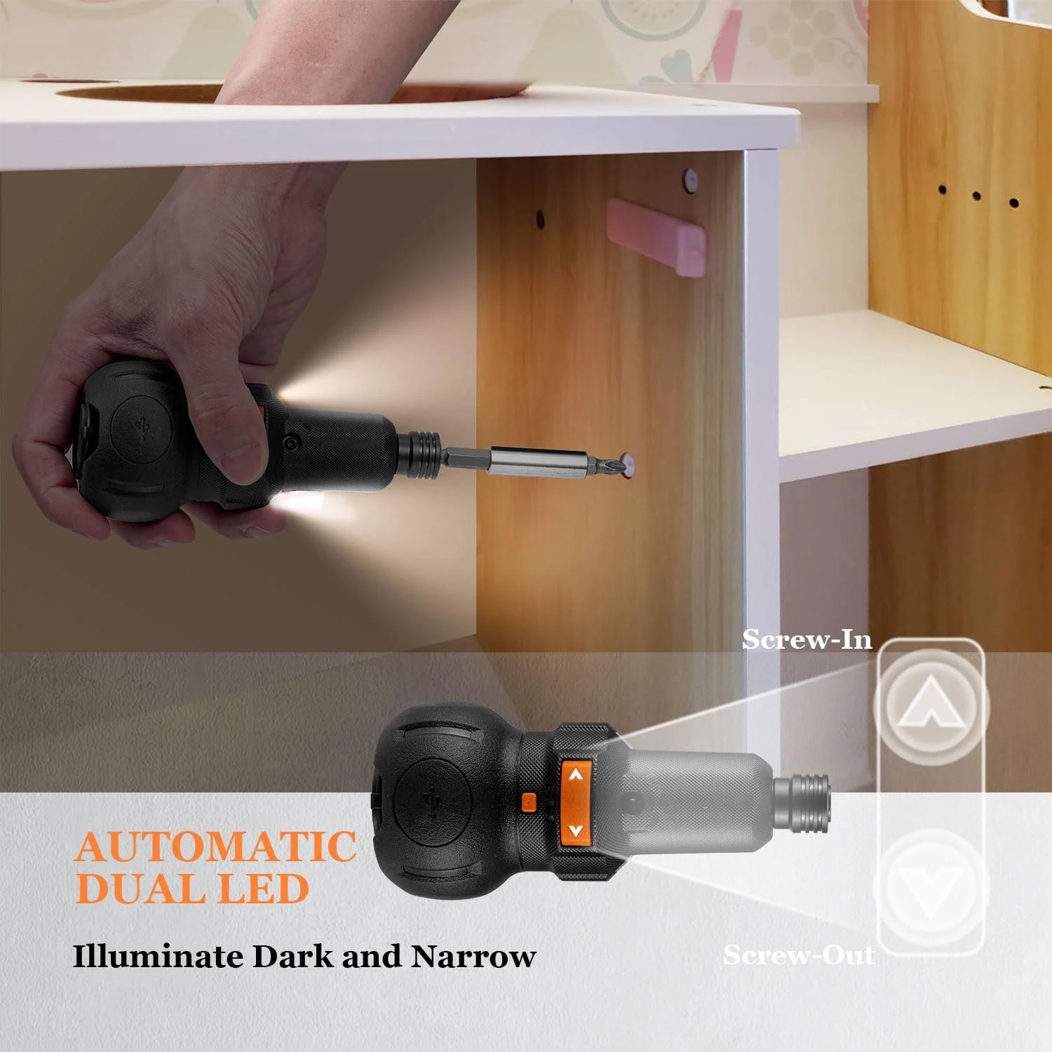 Cordless Electric Screwdriver Rechargeable 800mah Lithium Battery Mini Drill 3.6V Power Tools Set Household Maintenance Repair