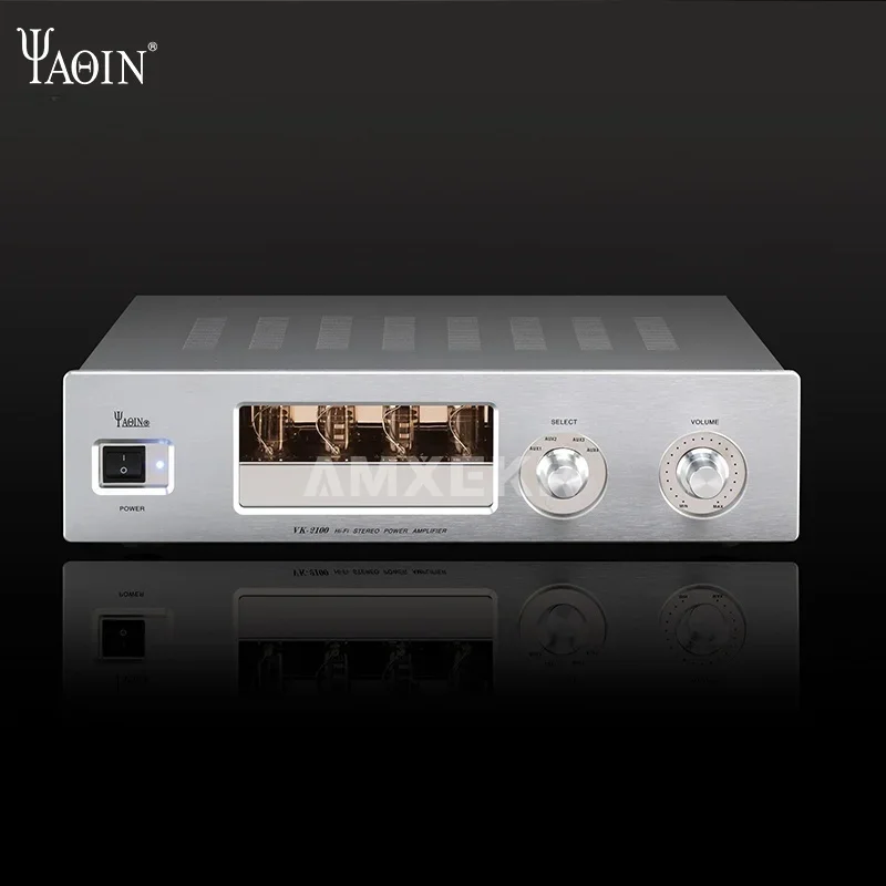 YAQIN VK-2100 High Power Tube Amplifier 85W X 2 Channels StereoHome Audio System Front Gallbladder Rear Stone HiFi Sound Quality