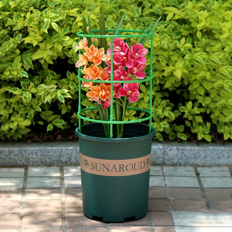 Plant Support Pile Plastic Semicircle Flower Vine Climbing Stake Bonsai Fixing Rod Garden Stake Holder Cage Support Rack