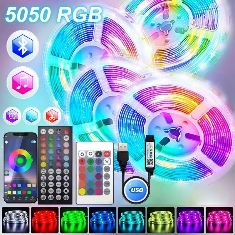 yZ[zLEDCg [ SMD 5050 USB RGB LED EH[XgbvCg Bluetooth LED ACX e[v {v Rt قȂF