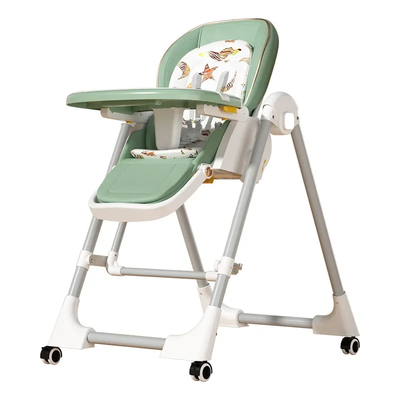 Chaise haute pliante réglable pour bébé, siège d'appoint pour table à manger, avec poignées et ceinture de sécurité