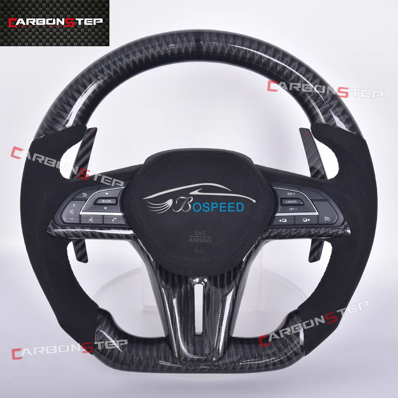 

Suede Leather Carbon Fiber Led Steering Wheel For Nissan Navara Patrol Y61 Y62 Qashqai 370Z Nissan GTR R35 350Z Sports Cars