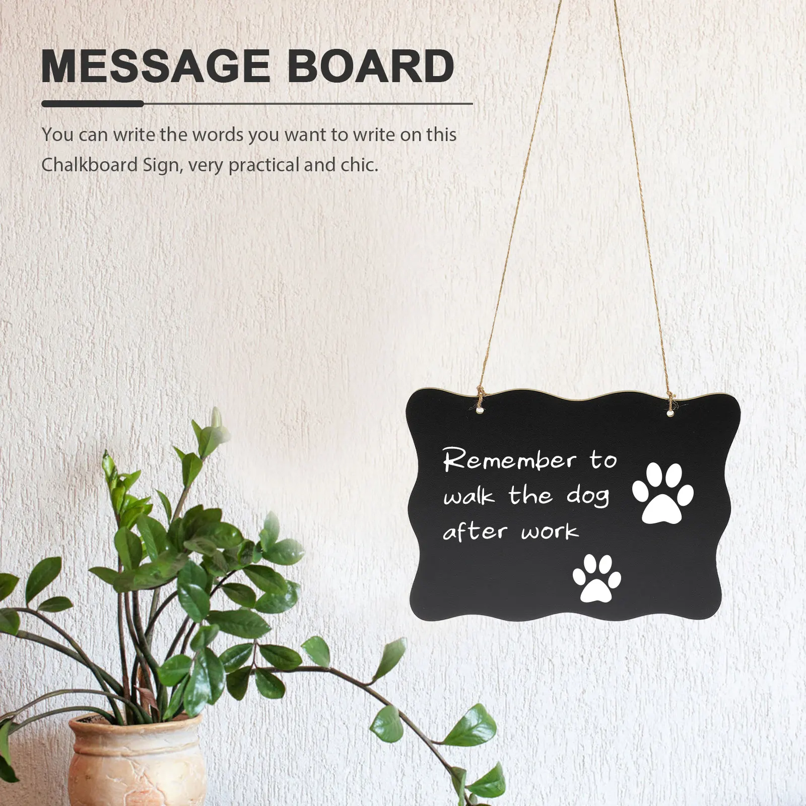

Chalk Double-sided Message Board Chalkboard Blackboard to Door Memorandum for Wall Office