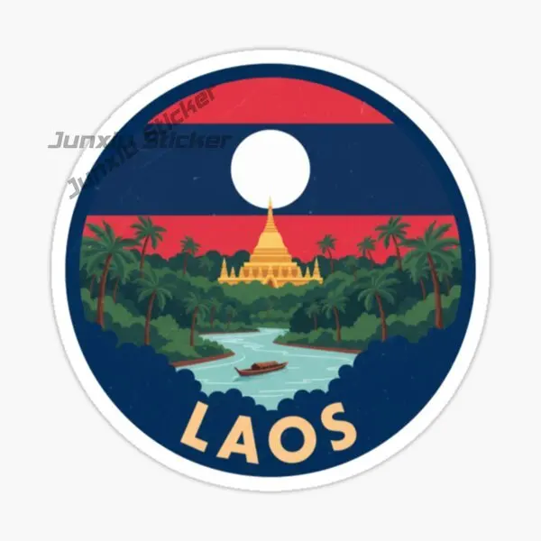 

LAOS Lao People's Democratic Republic Badge Car Sticker Vinyl Self-adhesive Decal