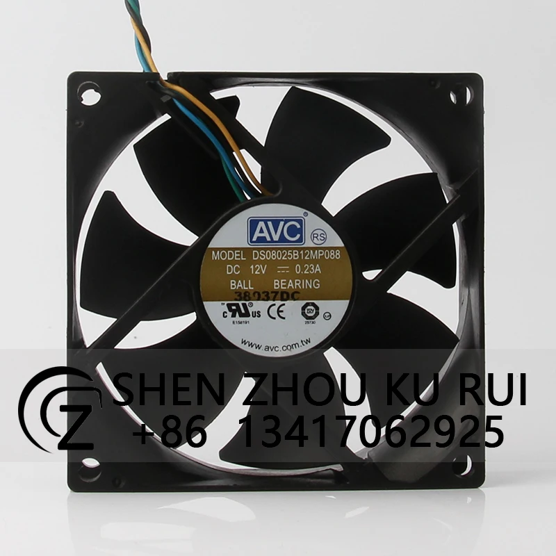 Case Cooling Fan Temperature Control Server Chassis for AVC 12V 0.23A 80X80X25MM 8025 DS08025B12MP088