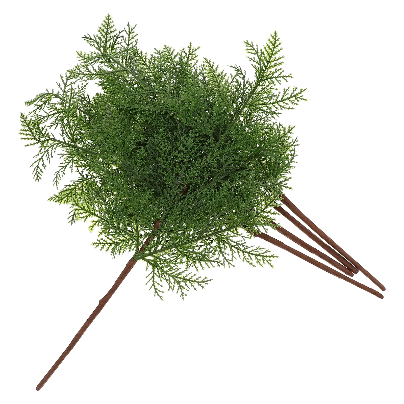 

5 Pcs Simulated Pine and Cypress Leaves Artificial Wedding Decor Green Plants Bouquets Bride Greenery Garland