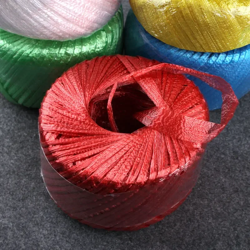 5 Rolls Color Plastic Glass Book Binding Rope Wear Resistant Packaging Tear Ropes Woven Bag Packaging Household Nylon Tying Belt