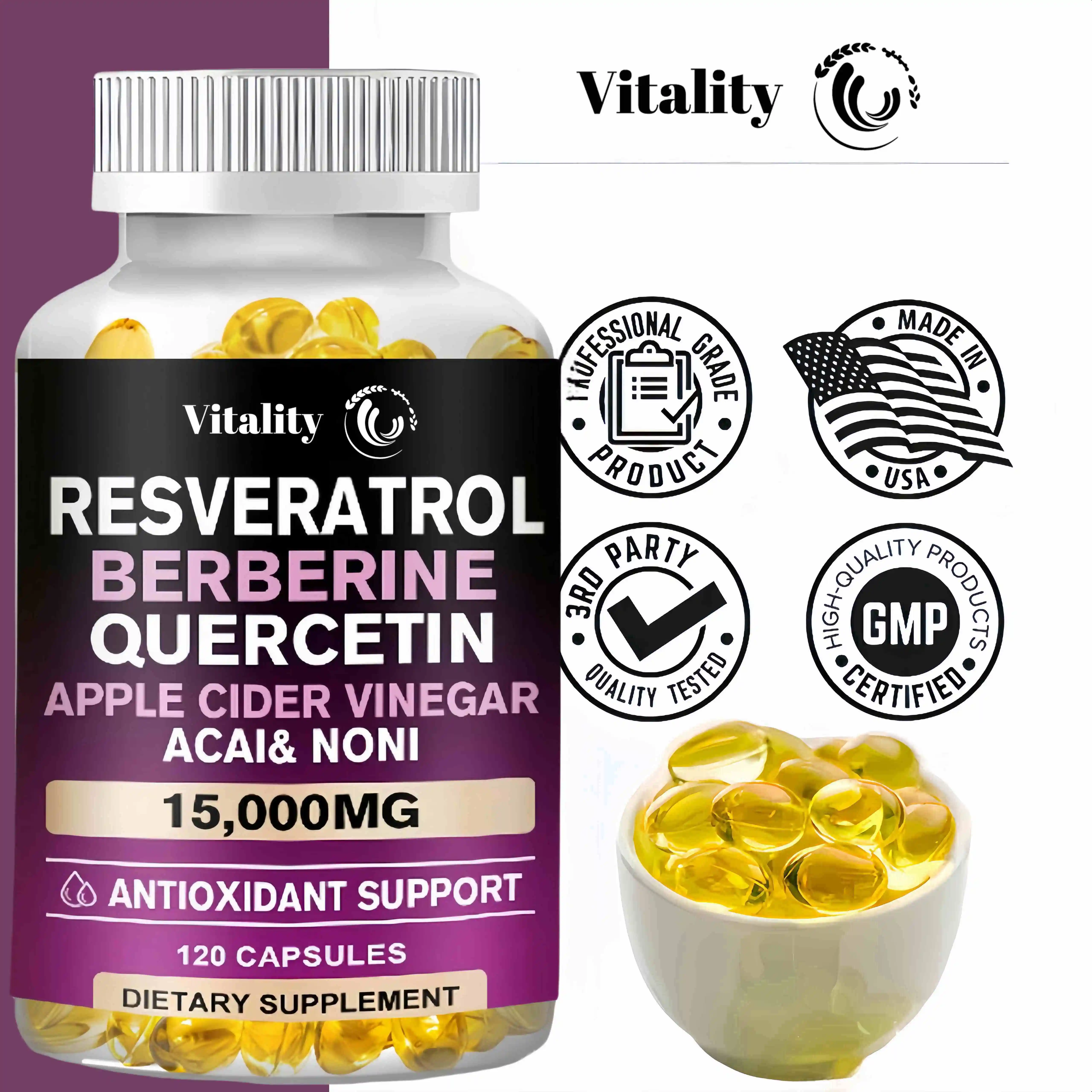 Resveratrol 15000 Mg Powerful Antioxidant and Anti-resveratrol for Anti-aging and Supporting Cardiovascular Health