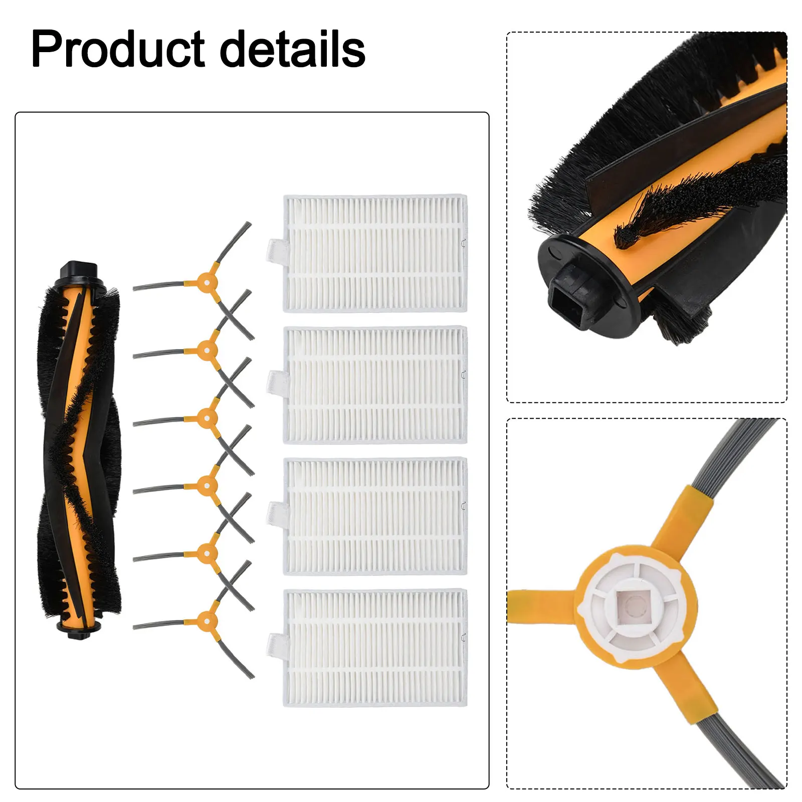 As Shown Main Side Brush Kit Robot Vacuum Cleaner Accessories for hoover Comprehensive Cleaning Efficient Cleaning