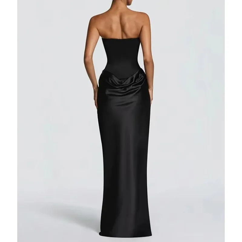 Elegant Off The Shoulder Prom Gowns Fashion Women's Satin Maxi Dress with Scarf Lady Sexy Bodyon Summer Evening Party Dress Long