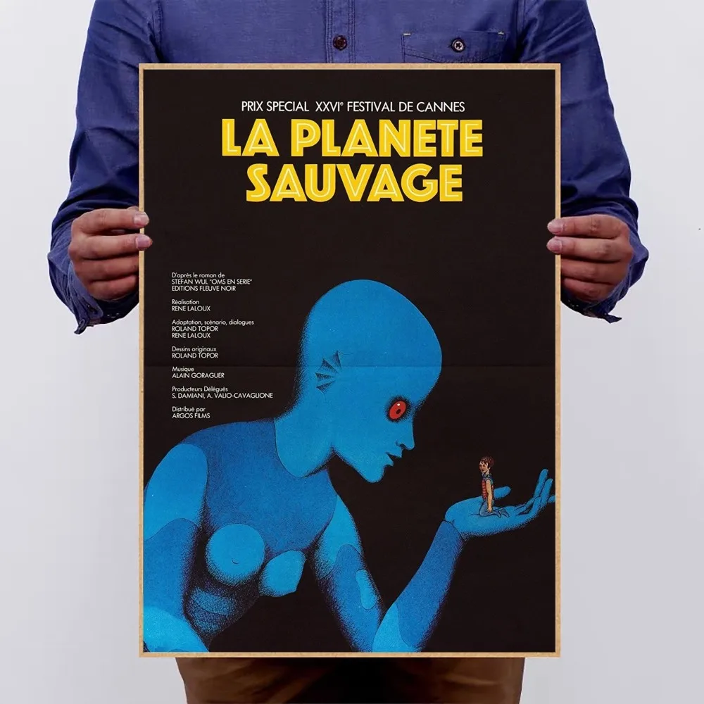 Fantastic Planet La planete sauvage Poster No Framed Kraft Paper Vintage Poster Wall Art Painting Bedroom Study Stickers