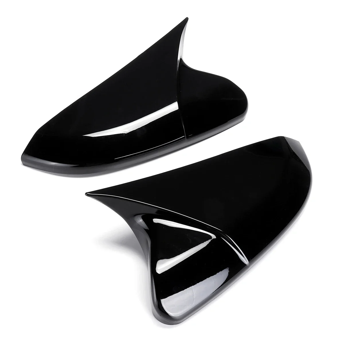 غطاء مرآة الرؤية الخلفية باللون الأسود اللامع غطاء باب السيارة الجانبي لهوندا سيفيك 2016-2020 غطاء الجناح الجانبي 76251-TBA-A11ZF #3