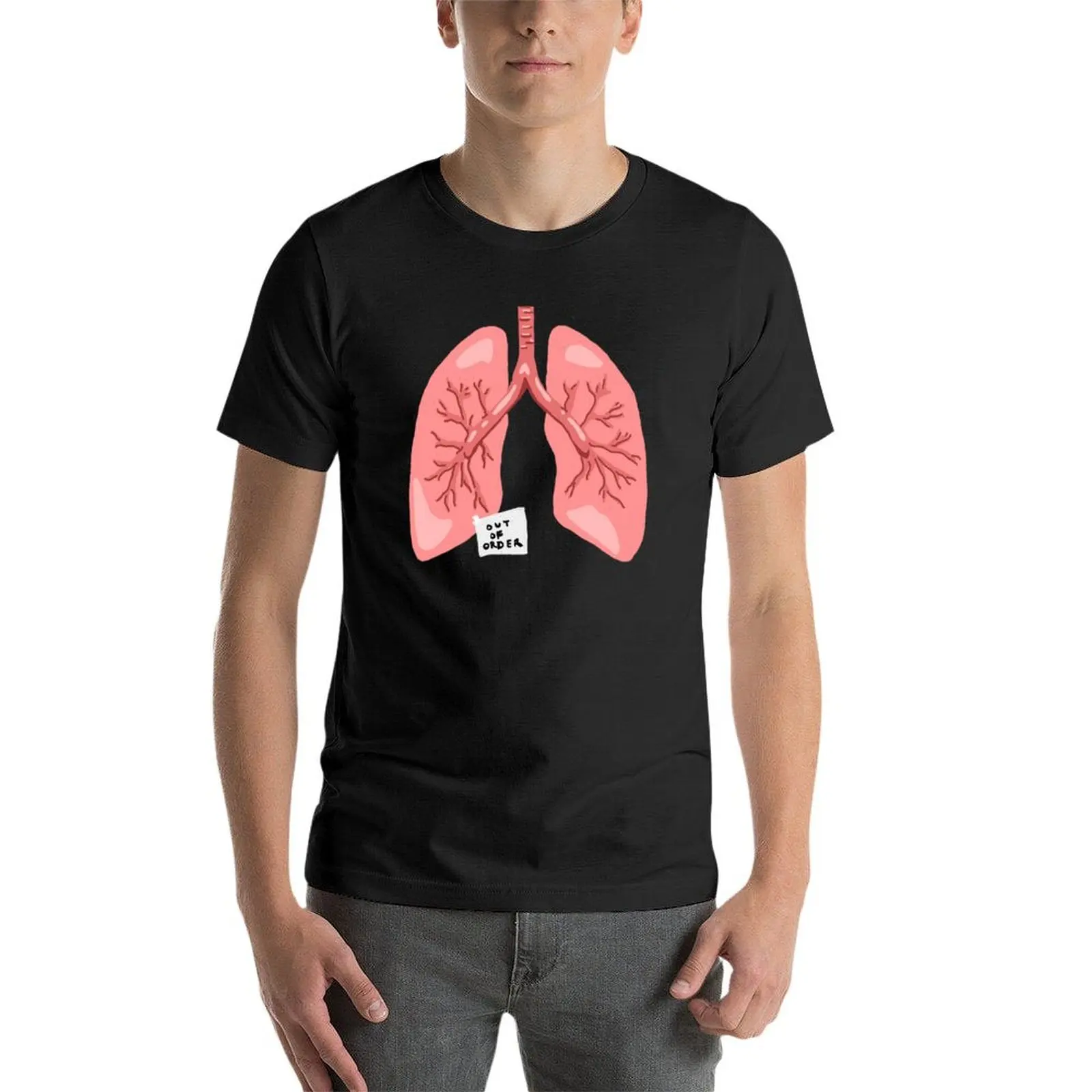 Out of Order Lungs T-Shirt plus size tops anime clothes funnys mens white t shirts