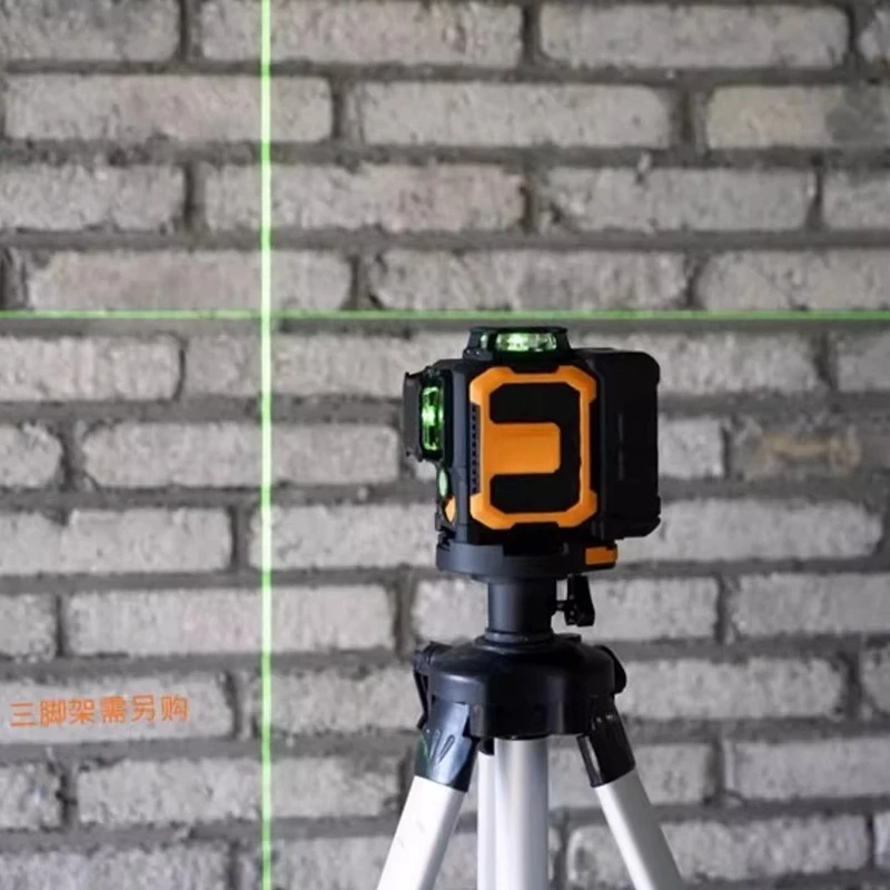 12-Wire Laser Level High Precision Strong Light Thin Line LSG6666 Green Light Infrared Wall Attachment Instrument