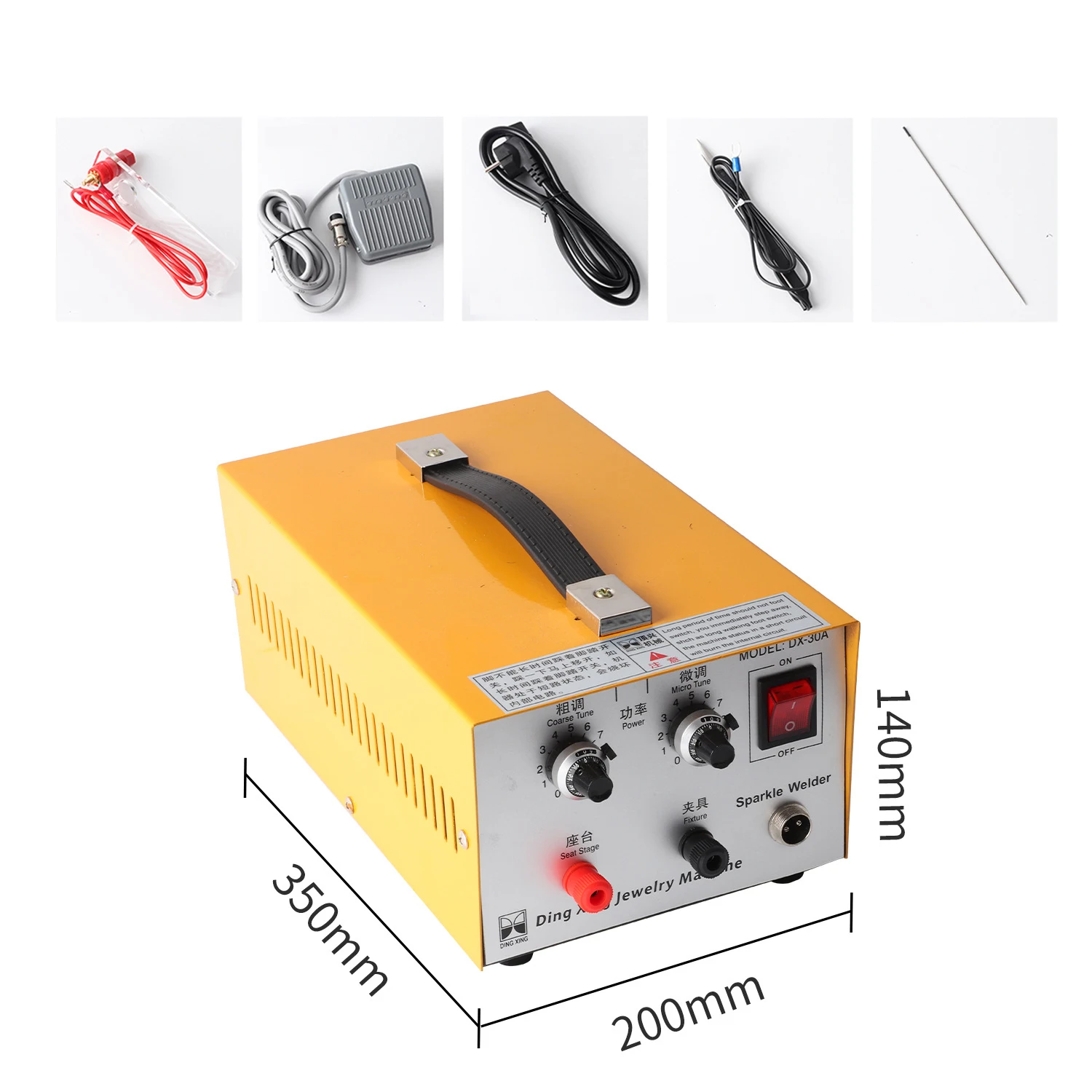 DX-30A المحمولة مجوهرات لحام الذهب والفضة البلاتين آلة لحام المهنية مجوهرات دقيقة بقعة لحام مع دواسة القدم
