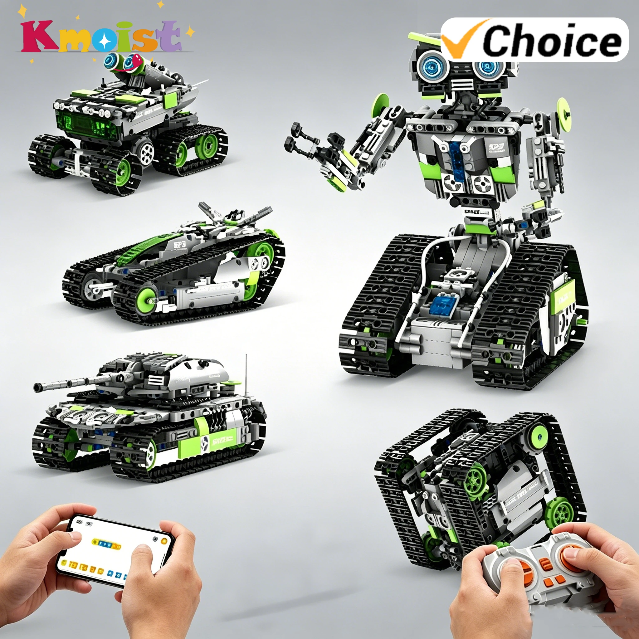 

Programmable Remote Control Robot Children Toy Building Blocks Educational Assembly Puzzle Toys for Boys Kids Birthday Gifts