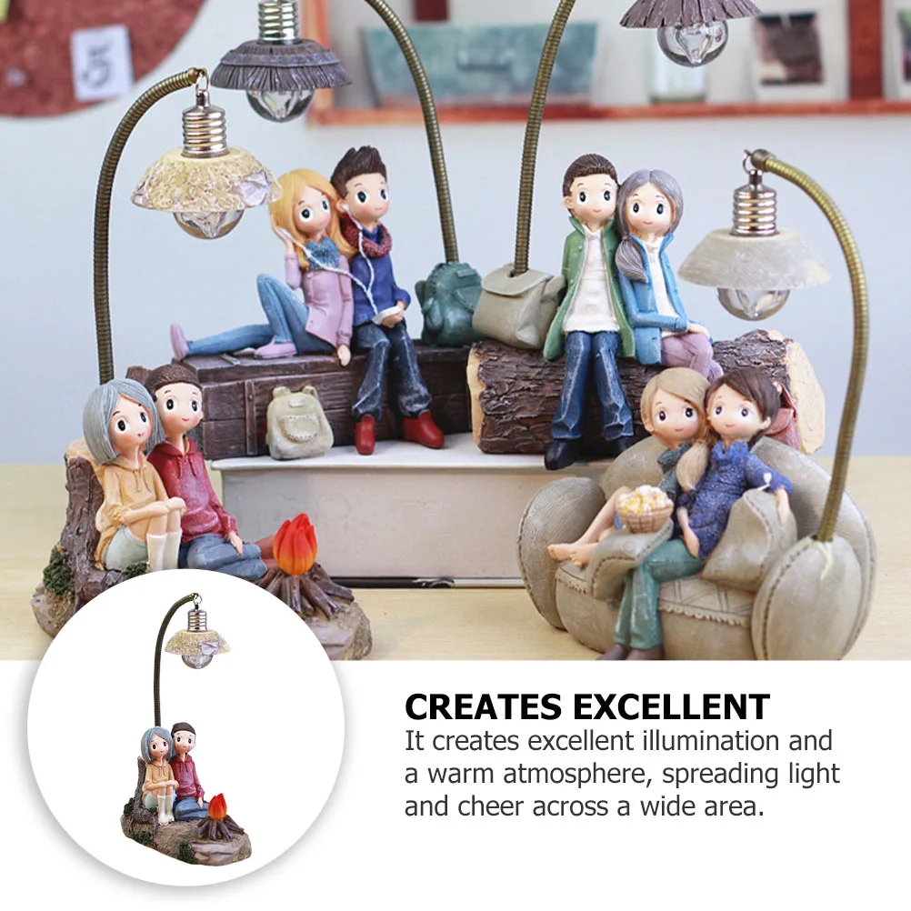 

Couple Figure Decorative Resin Resin Crafts Lamp Crafts Tabletop Light Lamp Bedroom Living Room Tabletop Lovers Gifts