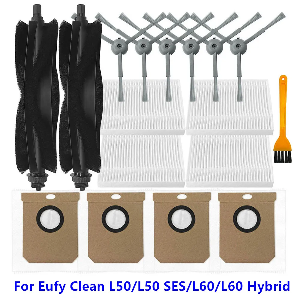 For Eufy Clean L50/L50 SES/L60/L60 Hybrid Main Brush Cover Side Brush Hepa Filter Dust Bags Robot Vacuum Cleaner Accessories