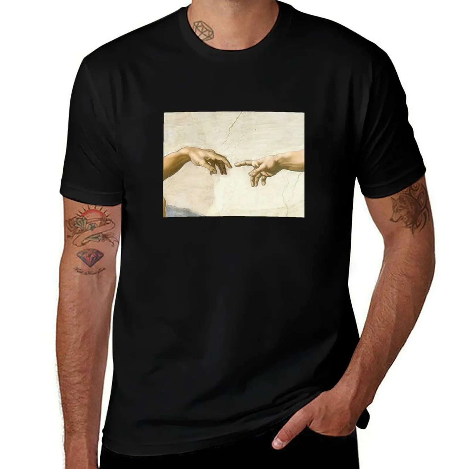 

The Creation of Adam T-Shirt Funny t-shirts summer clothes mens cotton t shirts
