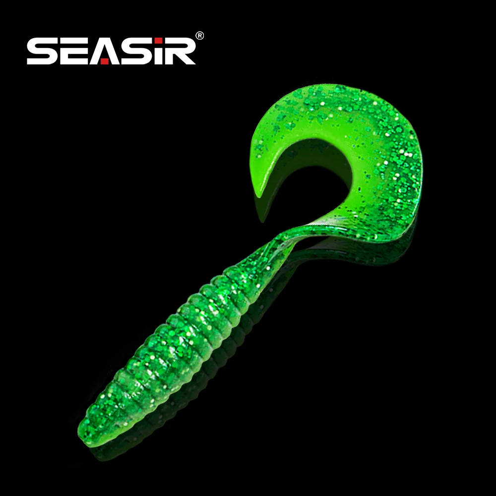 SEASIR 5pcs Curved Bottom Silicone Bait 65mm 2.5g Artificial Fishing Lures Soft Bait Fishing Gear