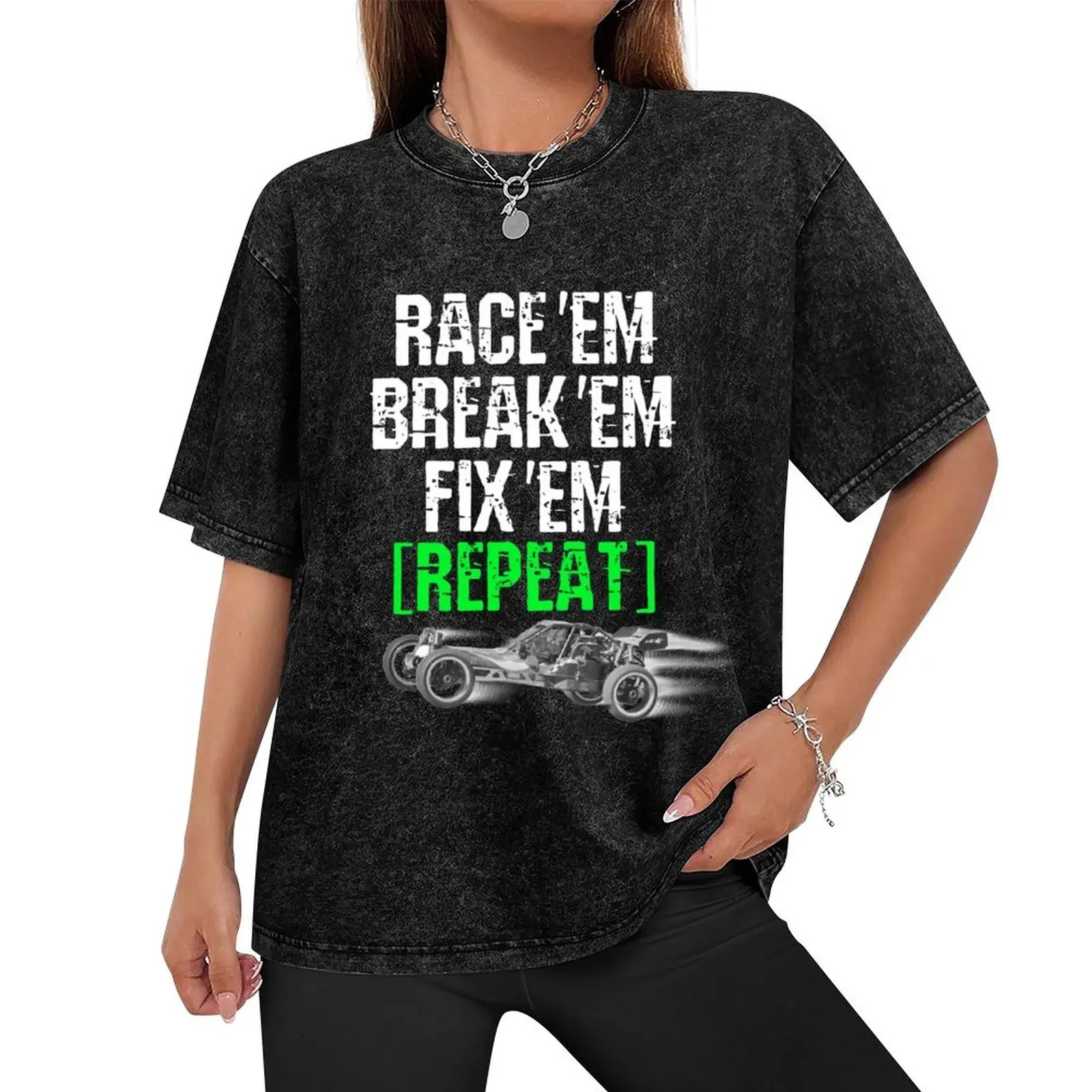 RC Car Shirt Race em Break em Fix em Repeat Radio Control Cars T-Shirt Short sleeve tee baggy shirts mens graphic t-shirts