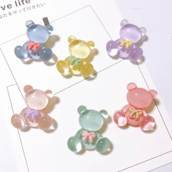 6pcs Cute transparent bears Fridge Magnet Photo Wall message board decoration personality style Magnetic Home Decor