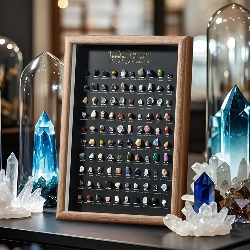

100 kinds of ore photo frame specimen decorative ornaments