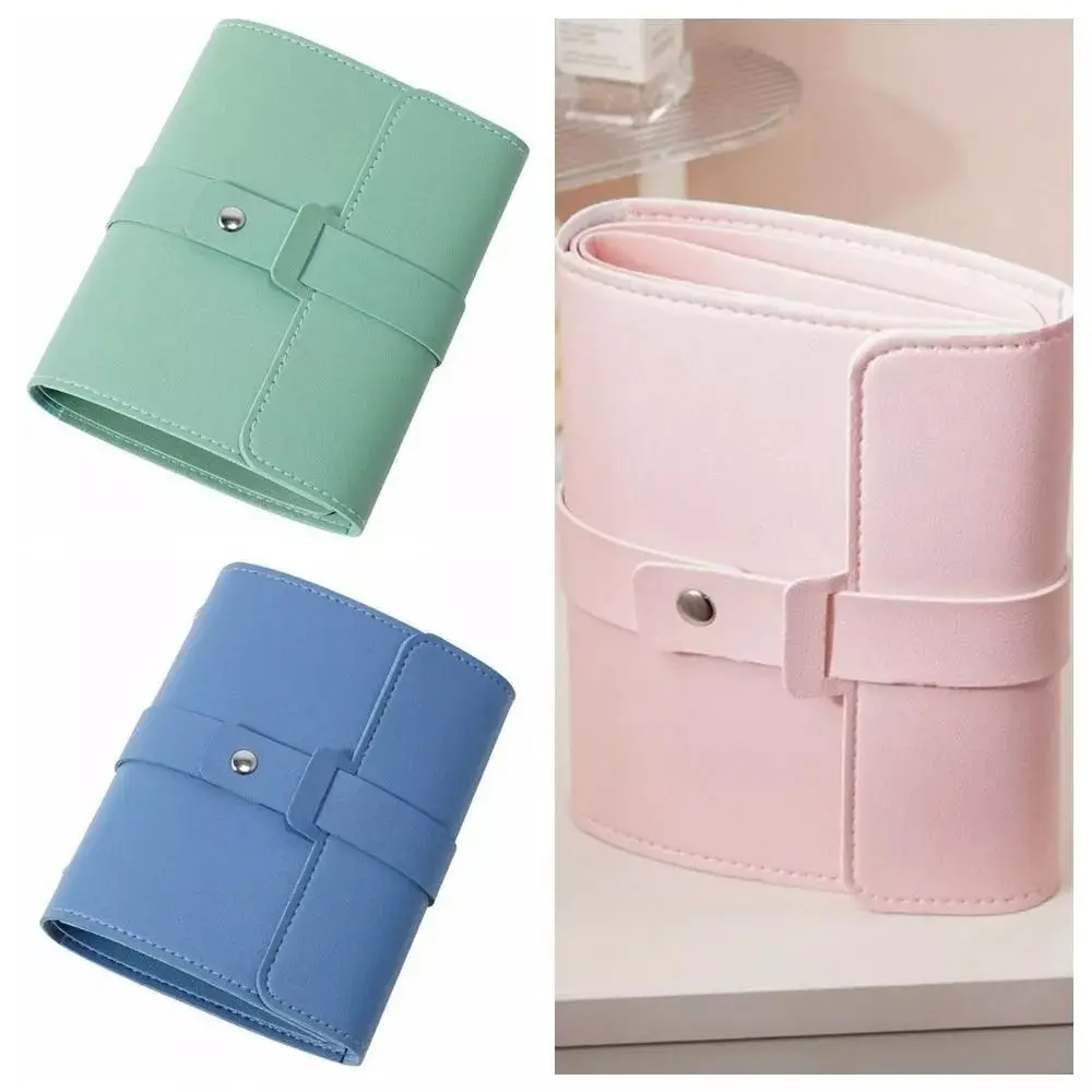 Portable Book Shape Earrings Storage Bag PU Leather Soft Ear Stud Bag Large Capacity Creative Eadrops Organizer Travel