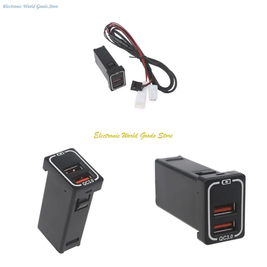 

A3PD Quick Car Dual QC3.0 USB -интерфейс -разъем Care fortoyota