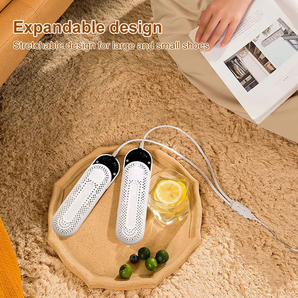 

Сушилка для обуви и дезодоратор, портативная, быстрая сушка, с подогревом, таймером, телескопической функцией и фиолетовым светом, компактная, для ботинок, кроссовок, перчаток