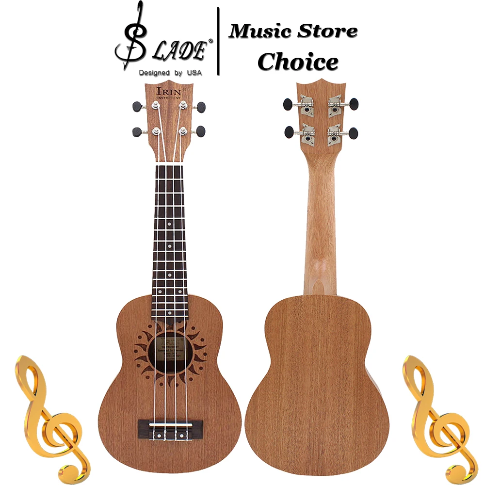 IRIN 21 Inch Ukulele High-end Solid Wood Handmade Plucked Music Instrument Ukulele Beginner Practice Performance Ukulele