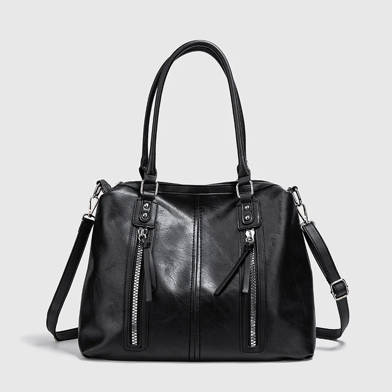 Luxury Women\'s Bag New Fashion Crossbody Leisure Soft Leather Tote Bag Women bags Retro High Quality Big Large Capacity Handbag