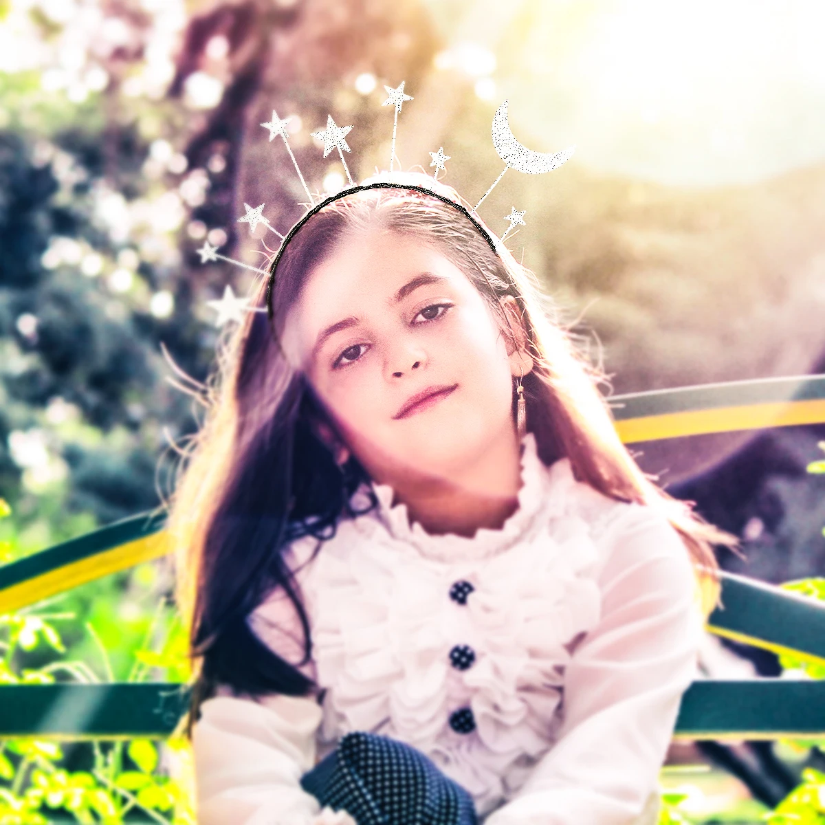 

Stars Moon Hairband Glitter Party Headband For Cosplay Christmas Birthday Costume Creative Gift Photo Props Accessory