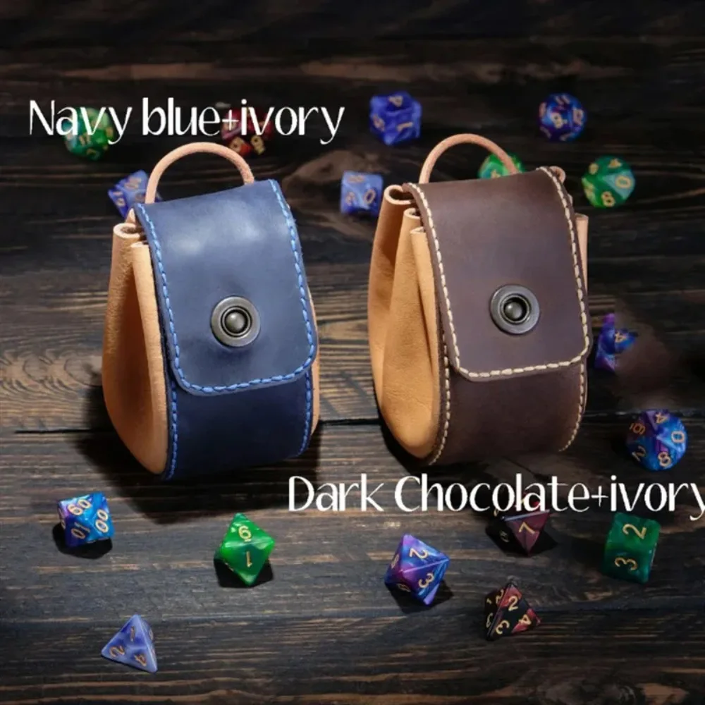 1Pcs Leather Bag Drawstring For Dices Coin Purse Jewelry Storage Bag Role Playing Game Accessories Gift
