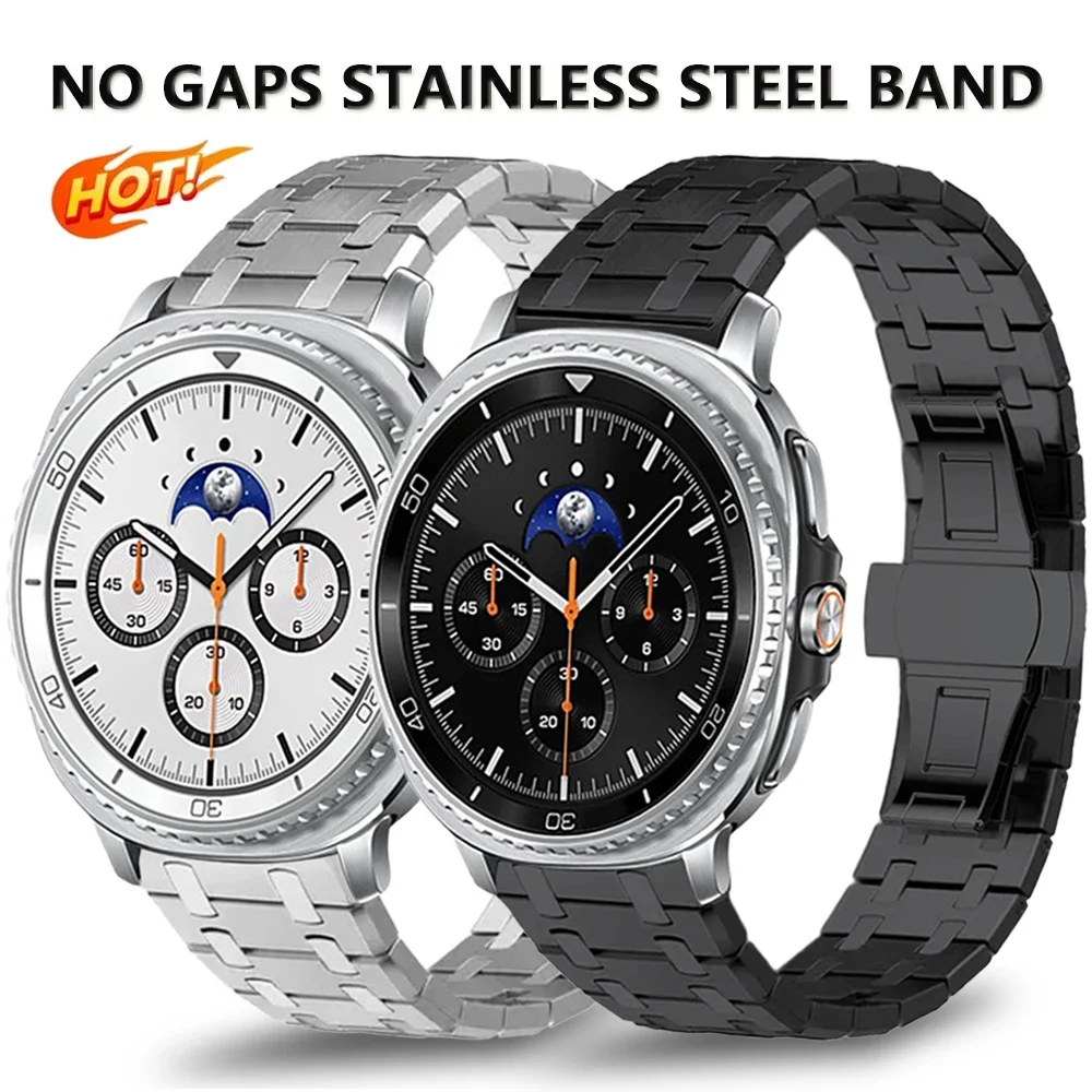 

Роскошный ремешок из нержавеющей стали для Samsung Galaxy Watch 8 40/44 мм 8 Classic 46 мм Браслет без зазоров Galaxy Watch Ultra 7 47 мм 2025
