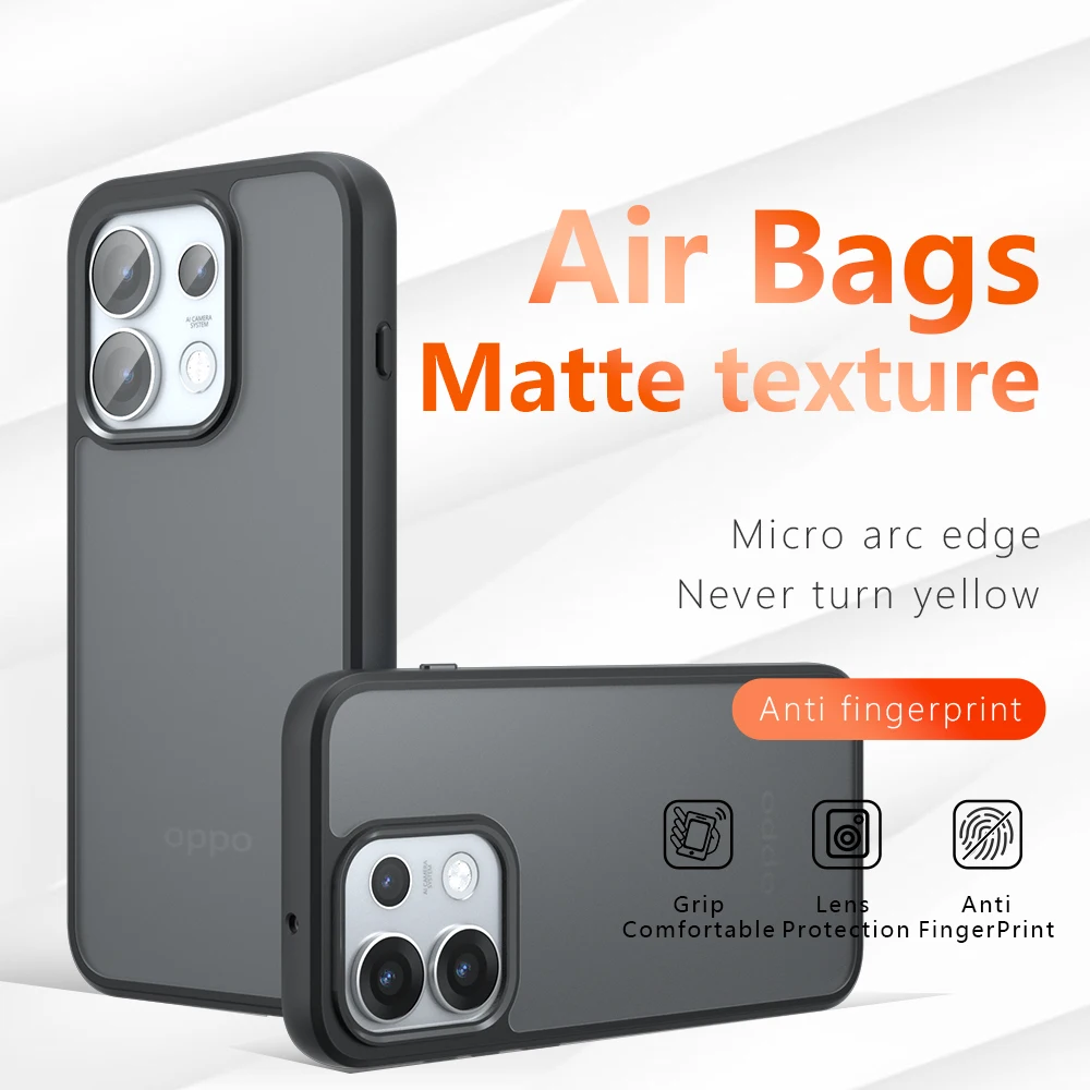 Skin Sensation Airbag Anti Drop Case Cover for Oppo Reno16 Pro Mircropyle Back Case Cover Oppo Reno15 Fundas Oppo Reno14 Reno13