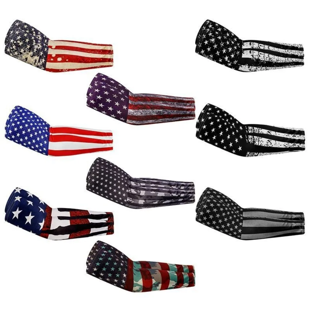 

Summer New Hot Selling Pattern Sunscreen Breathable Ice Sleeves for European and American Men Outdoor Cycling Mountain Climbing