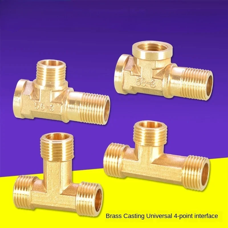 

Латунный удлиненный тройник с внутренней и внешней резьбой, Т-образное поворотное соединение, водонагреватель и фитинги для труб