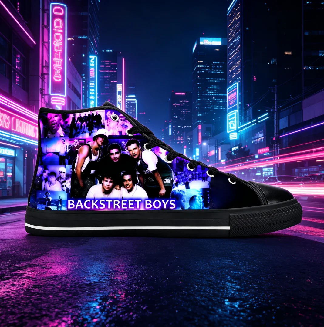 

Backstreet Boys Fashion Canvas Shoes Men Women Casual Sneakers Custom Band Print Breathable Comfortable Flat Shoes